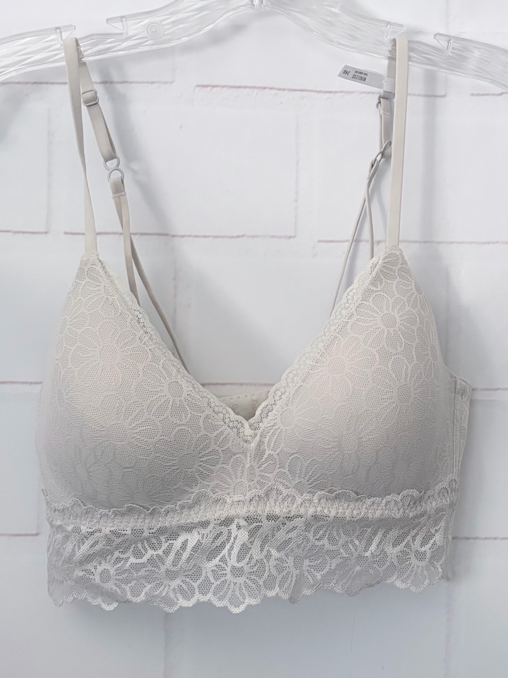 Aerie Floral Lace Lightly Lined Wireless Bra Size 34B NWT
